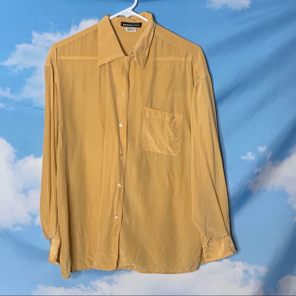 Theo Miles- Yellow Long Sleeve Blouse size 10